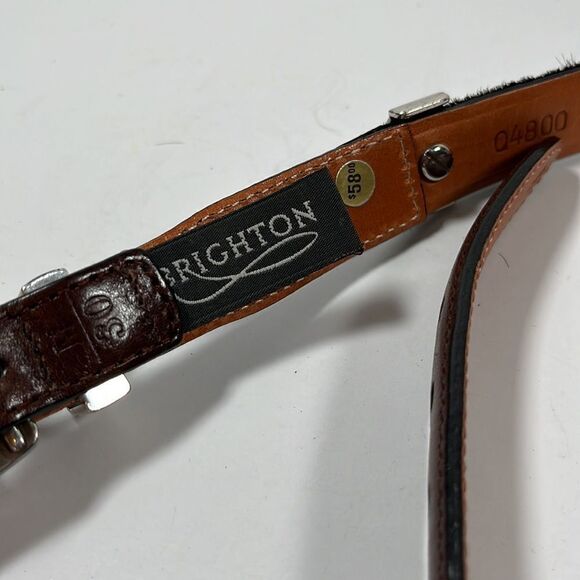 Brighton Multi-colored Calf Hair Leather Belt 30 - Picture 7 of 12